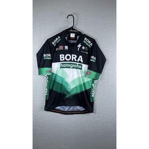 Sportful BORA Hansgrohe Cycling Jersey Mens XXXL Green Full Zip Short Sleeve